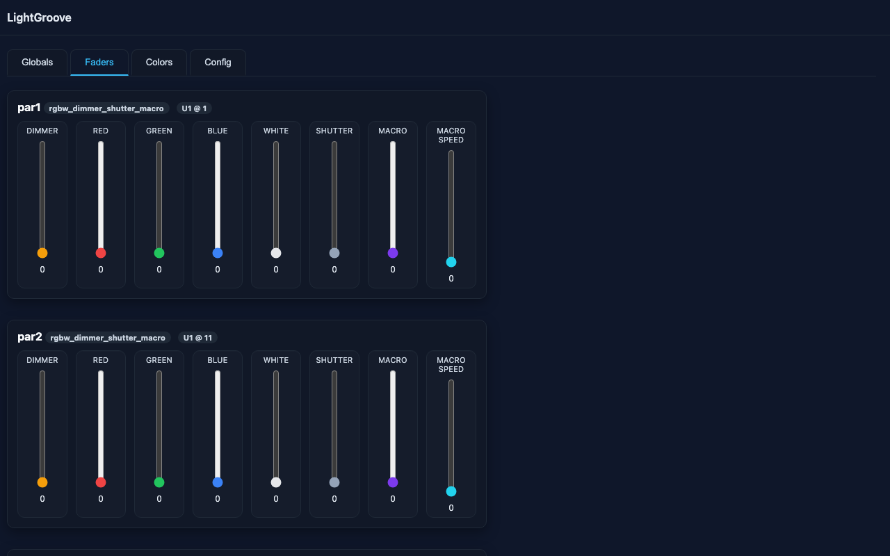 Faders Interface